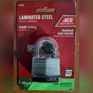 Ace 1 - 9/16"  Steel Double Locking Padlock 740DB